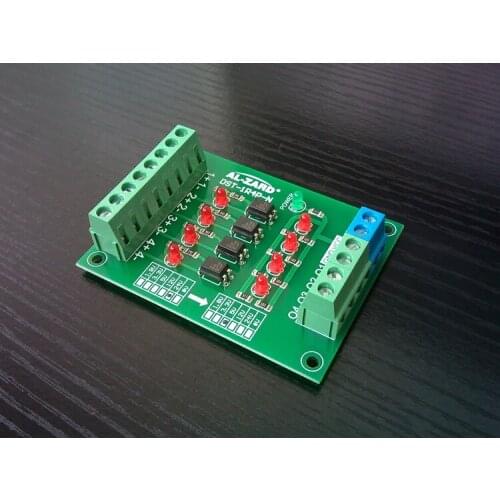 Four-channel optocoupler isolation plc level voltage conversion board 1.8 3.3 5 12 24V 1R4P-N