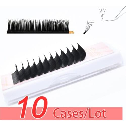 Outstanding quality easy fan soft cashmere eyelash extensions 8-20mm auto quick fan self fanned lash extensions for Makekup