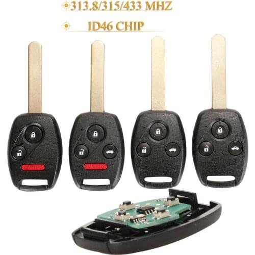 Kutery 10pcs Remote Key 313.8/315/433.9Mhz G8D-382H-A/QUCG8D-308H-A For Honda Accord Element CR-V HR-V City Odyssey Civic
