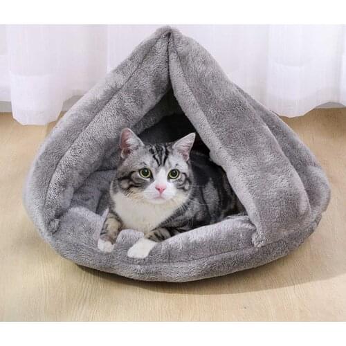Pet Cat Dog Cute House Pet Nest Slippers Semi-enclosed Comfortable House Kennel Nest Pet Basket For Cat Pet Winter Warm House