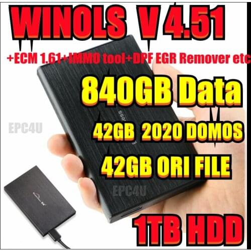 Winols 2.24\2.26+800GB DAMOS PACK 40GB ORI FILES AND TUNED PACK+1000GB HDD+ECM TITANIUM 1.61 with 26000 Driver