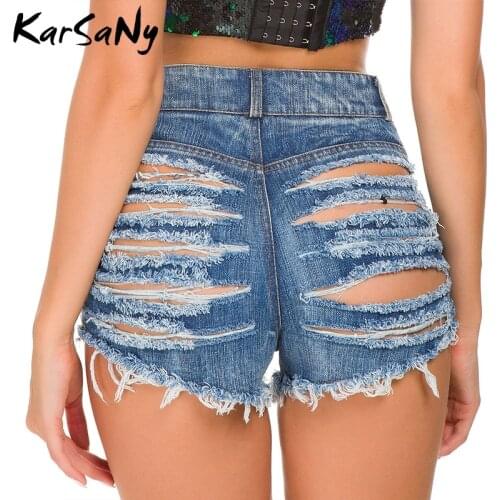 KarSaNy High Waist Hot Sexy Shorts Denim Short Femme Ladies Hot High Waisted Pole Dance Shorts Summer Jeans Short Pants Women