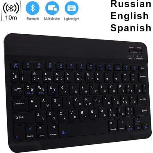 10’’ Wireless Keyboard Minor Language Keyboard BT Keyboard BT3.0 Three-system Universal English Spanish Russian Keyboards