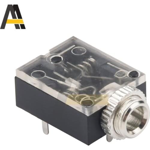 10pcs/lot PJ-324 5 Pin 3.5mm Audio Jack Socket PCB Panel Mount for Headphone PJ324 Audio Headphone Jack Interface Female PJ324