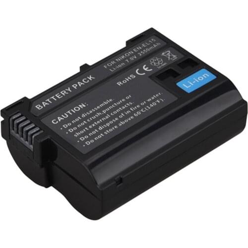 Battery Pack for Nikon EN-EL15, ENEL15, EN-EL15a, ENEL15a, EN-EL15b, ENEL15b Rechargeable Lithium Ion