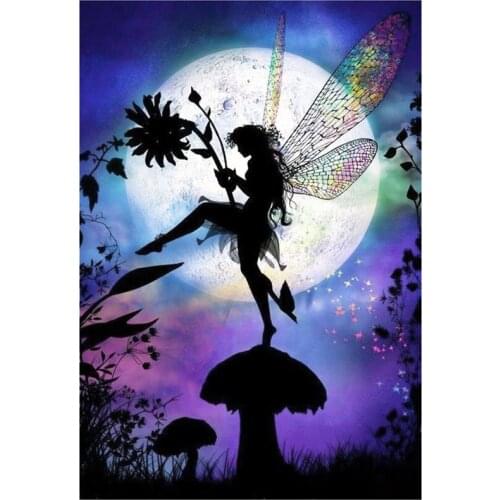 2021 New 5D DIY Full Round Diamond Painting Fantasy Fairy Butterfly 3D Embroidery Cross Stitch Rhinestone Home Decor Art Y1505