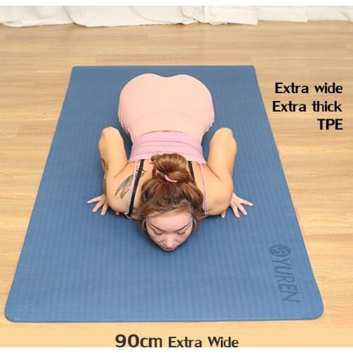 Large Fitness Mat TPE 195 x 90cm 10mm Thick Anti-Slip for Home Gym Cardio Pilates Ashtanga P90x Workout XL Yoga-Mat Long