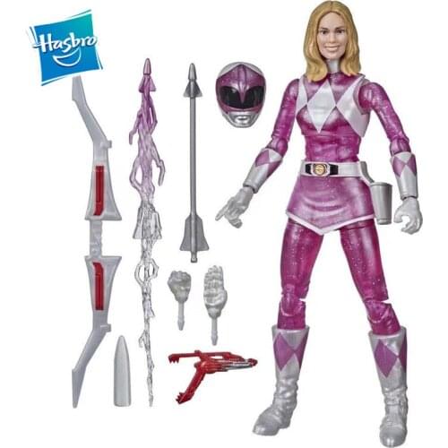 Hasbro Mighty Morphin Power Rangers Lightning Collection Mighty Morphin metallic Pink Ranger Action Figure Model Toy Gift PVC