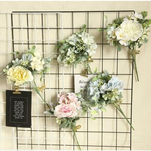 28CM Artificial Flower Bridal Bouquet Simulation Home Family Gathering Dining Table Decoration Christmas Gift Crafts
