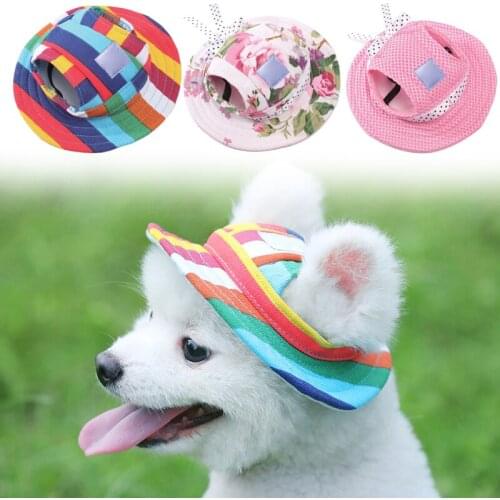 Creative Pet Hats Breathable and Comfortable with Ear Holes Dog Sport Baseball for Sun Protection UD88