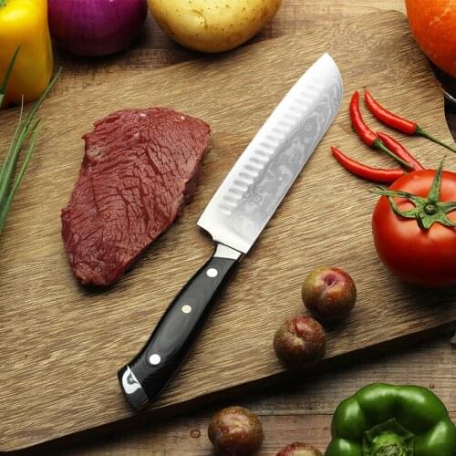Chef Knife Damascus Steel VG10 Kitchen Knife Japanese Professional Santoku Fish Filleting Meat Cleaver Vegetables Fruit Knife