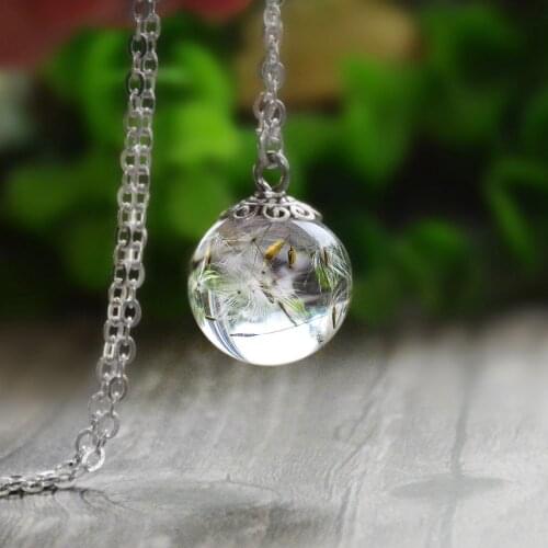 Dandelion Resin Pendant Great Gift for Best Friend Real Dandelion Statement Necklace Jewelry Making Pendant Valentines Day Gift