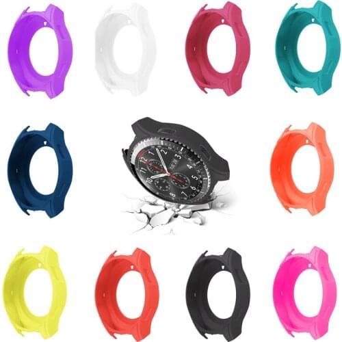 Hot Sale Silicone Protect Watch Cases Cover Rubber Band Cover For Samsung Galaxy Gear S3 Frontier Silicone Protective Case