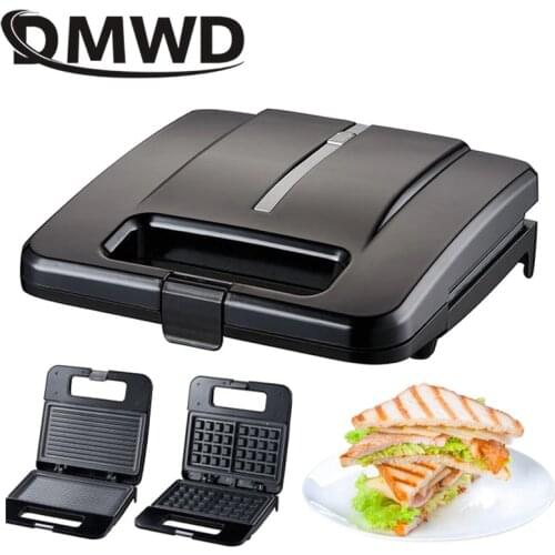 DMWD 3in1Multifunctional Electric Mini Sandwich Makers grilling Panini plate Waffle toaster Breakfast Machine barbecue Oven EU