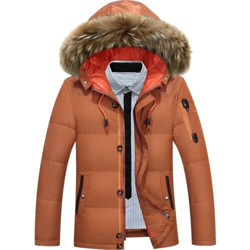 2020 New Brand Winter Jacket Men Big Size 3XL 4XL Real Fur Collar Hooded White Duck Down Jacket Thick Down Jackets Men Warm Coat