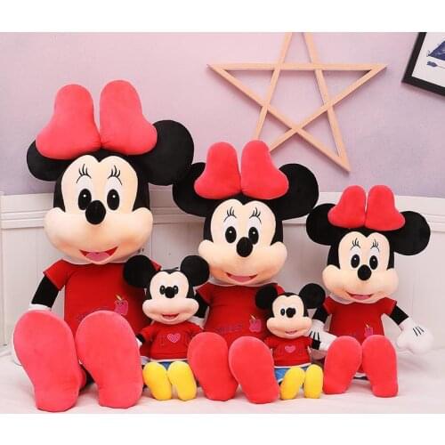 Disney Mickey Mouse Minnie Animal Stuffed Plush Toys Cartoon Princess Cotton Doll Birthday Gift Children Girl Kid New Year Gift