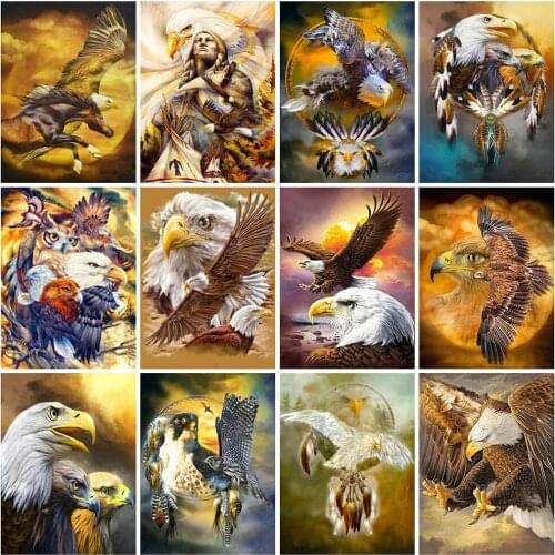 Full Square/Round Drill 5D DIY Diamond Painting Eagle Diamond Embroidery Animals Cross Stitch Kit Home Decoration wall art Gift
