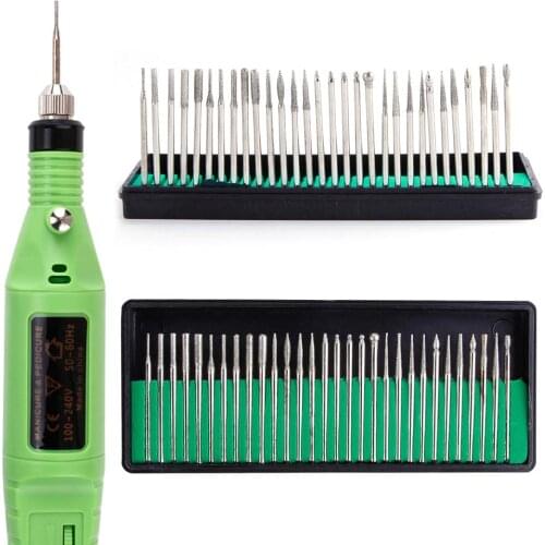30Pcs Professional Electric Manicure Drill Bit Set Kit Alloy Grinding Head Art Machine Accessories Nail Pedicure Tools