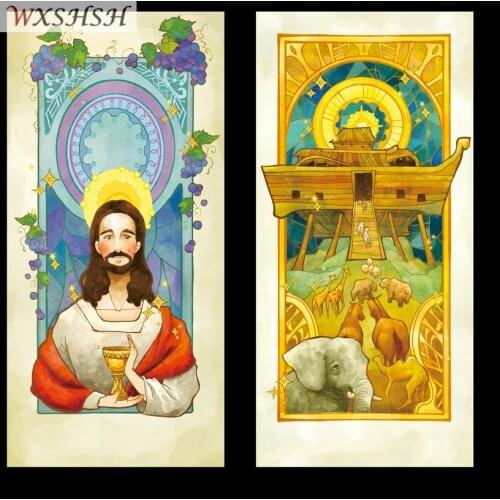 Custom Size Opaque Glass Film Static Cling Jesus Christian Water-proof Wardrobe Window Bathroom Decoration Frosted Window Foil