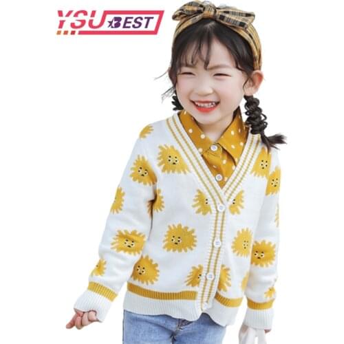 New Autumn Kids Cardigans Sweaters Baby Girls Boys Knitted Outerwear Jacket Toddler Cotton Coat Printing Spring Children Sweater