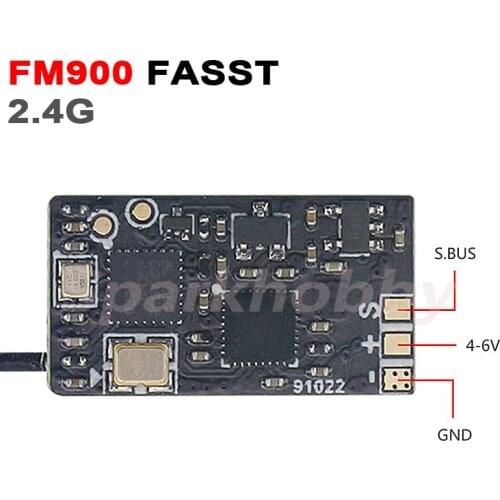 New X-BOSS FM900 1.2g FASST RSSI 2.4G Micro Receiver Support Futaba T8FG T14SG T16SZ T18SZ T18MZ T32MZ for 3 inch FPV Drones