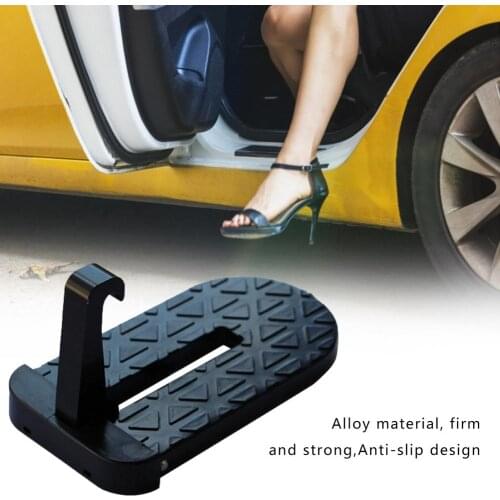 Car Door Step Portable Rubber Aluminum Alloy Foot Hook Pedal Car Assist Pedal SUV Pedal Assist Hook Door Pedal Car Accessories