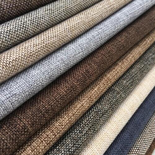 180cmx100cm Solid Color Thick Coarse Linen Fabric Cotton Linen Sofa Fabric Dustproof Cloth Curtain Tablecloth Cover Cloth Fabric