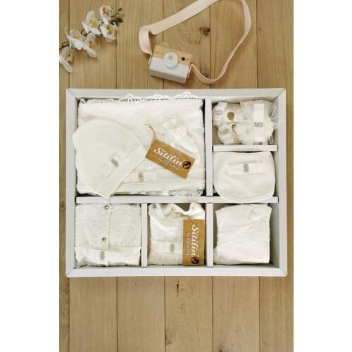 Authentic Baby Girl French lace 10 Piece Hospital Output Bay Soap Newborn Set Luxury 100 Cotton High Quality