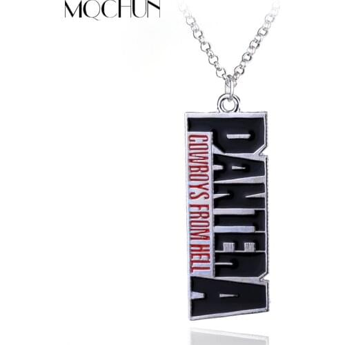 PANTERA Logo Pantera Pendant Cowboys From Hell Metal Tag Pendant Necklace for Rock Fans Brand New Jewelry Men Women Gift