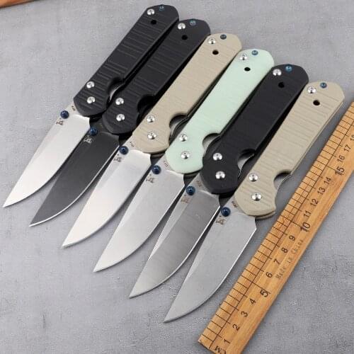 Portable tactical outdoor folding 9cr18mov blade G10 handle camping hunting mountaineering survival self-defense tool knife