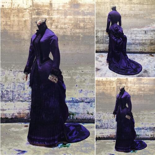 2017 new!Customer-made Luxs Vintage Costumes Victorian Dresses Scarlett Civil War dress Cosplay Lolita dresses US4-36 C-1071