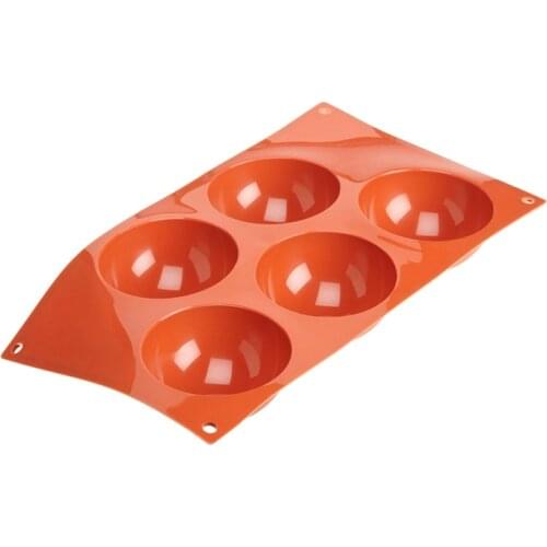 Half Ball Shape Silicone Mould Demould Cake Fondant Candy Chocolate Chip Mousse Ice Cube Mold Baking Tools With 5 Holes