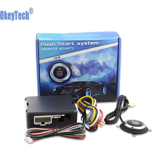 OkeyTech Best Car START STOP Engine System Push Button keyless Entry System With Start Stop Button Auto Alarm Remote Engine