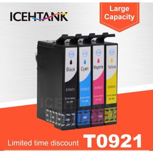 ICEHTANK Compatible Ink Cartridge For Epson T0921 92N For Epson Stylus CX4300 TX106 TX109 TX119 TX117 T26 T27 C91 Printer