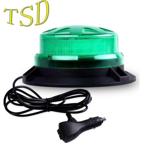 Rotating Emergency Warning Lamp Magnetic Beacon Lights Indicator Signal Strobe Light 9-28V Truck Red Flashing Lighthouse Green