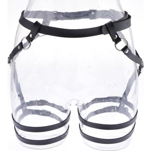 Womens Leg Caged Thigh Garters Harajuku Waist Gothic Belts For Rave Outfits Leg Harness Garter Belt Suspender Belt