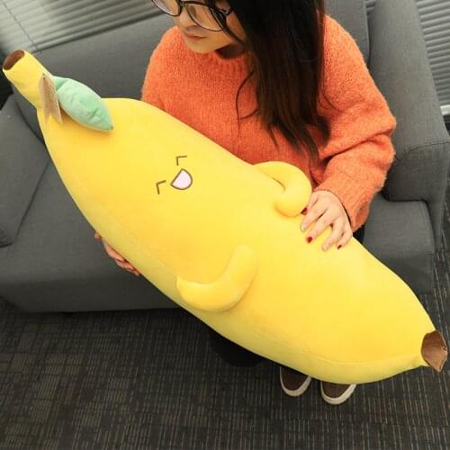 1pc 90cm Banana Plush Doll Giant Simulation Fruit Banana Toy Bed Sleeping Doll Pillow Cute Gift 35inch DY50618