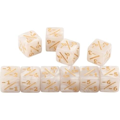 10x Dice Counters 5 Positive +1/+1 & 5 Negative -1/-1 For Magic The Gathering Table Game Funny Dices High Quality