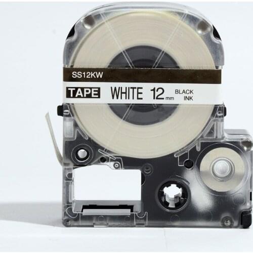 10 PCS/PKS LC-4WBN LabelWorks Tape SS12KW - 12mm Tape use in LW-500,LM-700,LW-900P label printer