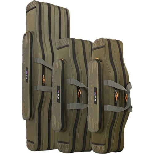 2/3/4 Layer Fishing Bag Fish Rod Lure Bag Reel Pole Case Storage 90/100/120CM Waterproof Fishing Tackle Accessories Gear Pesca