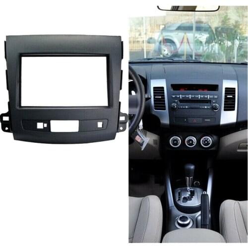 2 Din Car Stereo Radio Fascia Panel Fram Mount Kit for Mitsubishi Outlander 2008-2012
