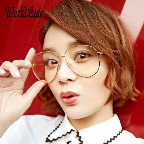 2018 women fashion glasses with transparent glasses branding clear glasses gold frame men spectacles myopia nerd eyeglasses