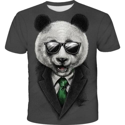 2021 fashion Cute 3D print Chinese Giant Panda t shirt men boy Summer Hot Sale Chinese Panda T Shirt child girl tee shirt Tops