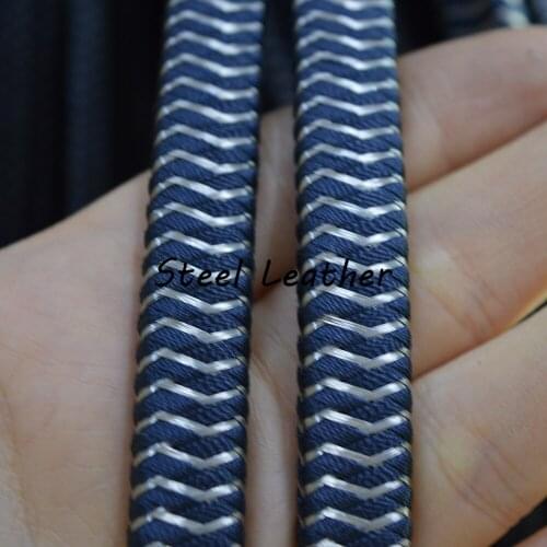 5m/lot Approx 11*5.8mm navy nylon rope cord with stainless steel wire cord for bracelets jewelry making diy nylon thread cords