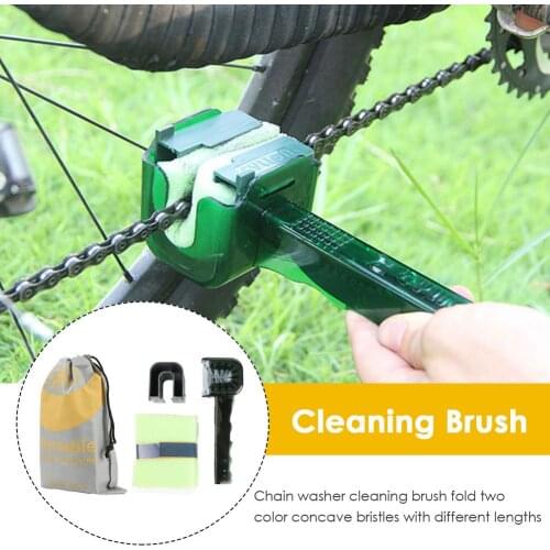 Bicycle Chain Brush Kit Bike Motorcycle Chain Clean Washer Bike Cleaning Dirt Brush Gear Grunge Flywheel Cleaning Tool Equipment