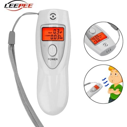Handheld Alcohol Tester Breathalyzer LCD Digital Breath Analyzer Meters Detector Machine Auto Motorcycle Car Accessories
