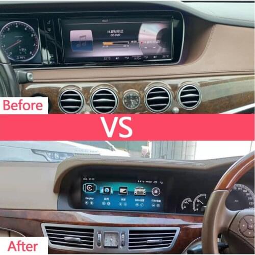 10.25 Inch 4G+64G Car Audio Radio Gps Navigation For Mercedes BENZ S W221 W220 C217 CL 2008-2013 Multimedia With Carplay 4G SIM