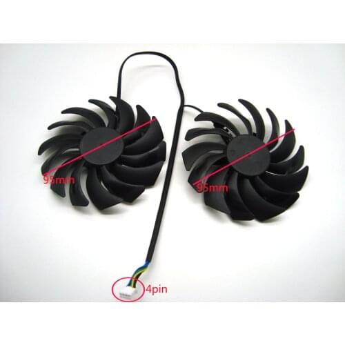 FreeShipping 2PCS PLD10010B12HH 0.40A 4PIN FOR MSI GTX1080Ti 1080 1070 1060 RX470 480 570 580GAMING Graphics Card Cooler Fans