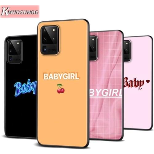 BABY girl line Text art Painted For Samsung Galaxy A91 A81 A72 A71 A52 A51 A42 A41 A32 A31 A21 A12 A11 A02 A01 Soft Phone Case