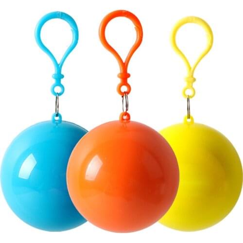 Kids Raincoat One-Off Portable Waterproof Coat Outdoor Travel Plastic Ball Rain Jacket For Girl Boy Rainproof Outdoor Tools